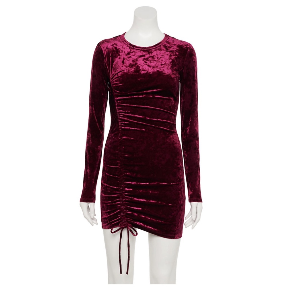 NWT Live To Be Spoiled Ruched Asymmetrical Front Bodycon Dress Juniors Size XL